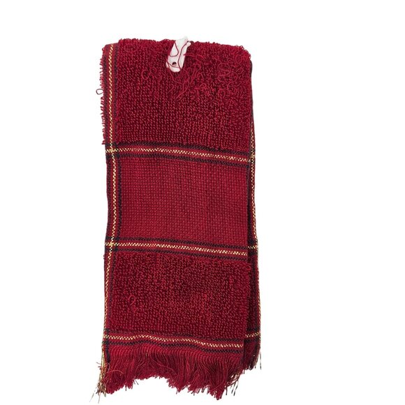 NEW Charles Craft Cranberry 14-Count Border Fingertip Towel Cross Stitch Plaid - Picture 4 of 5